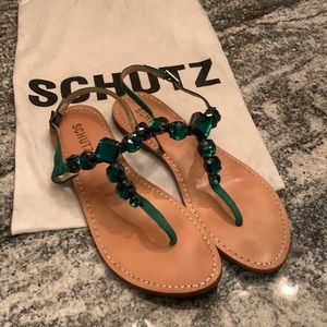 Schutz emerald sandals !!